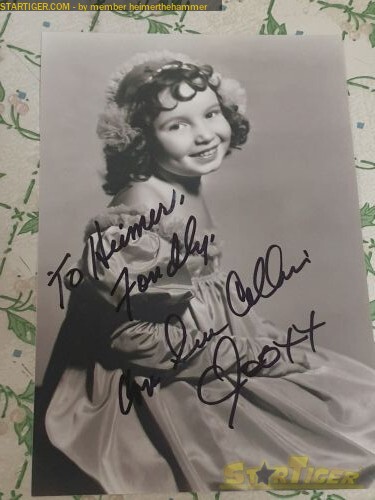 Cora Sue Collins autograph collection entry at StarTiger