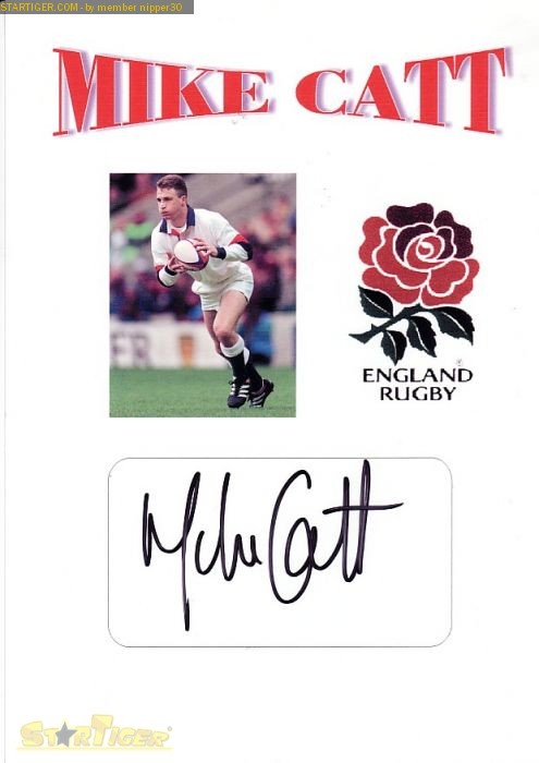 Mike Catt autograph collection entry at StarTiger