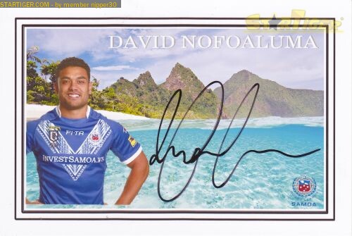 David Nofoaluma autograph collection entry at StarTiger