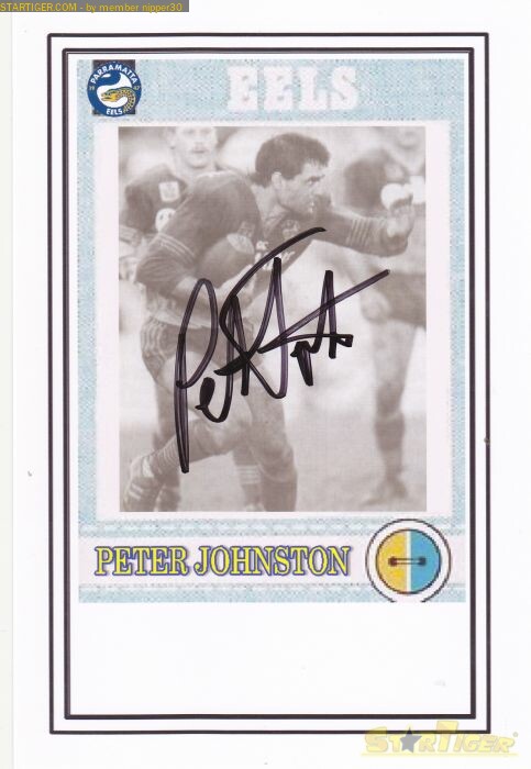 Peter Johnston autograph collection entry at StarTiger