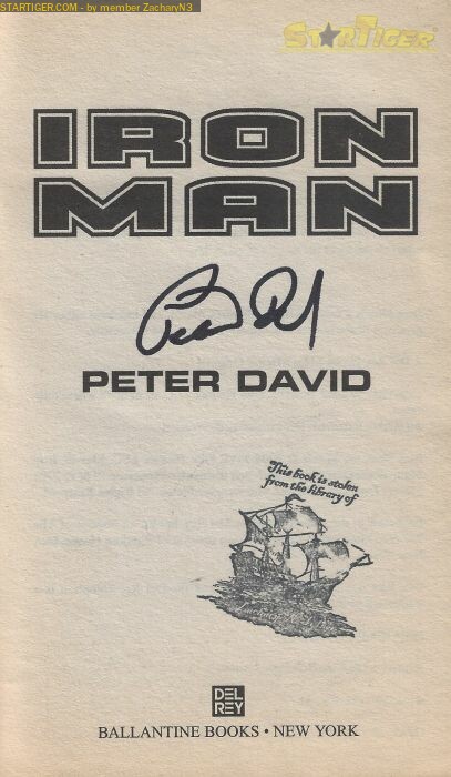 Peter David autograph collection entry at StarTiger