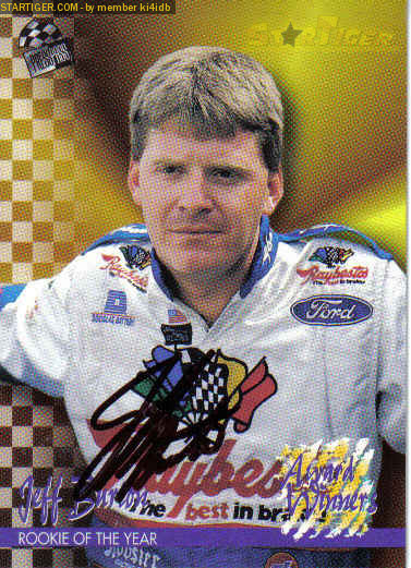 Jeff Burton Autograph Collection Entry At Startiger