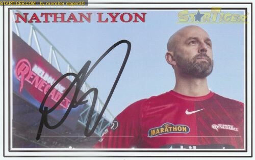 Nathan Lyon autograph collection entry at StarTiger