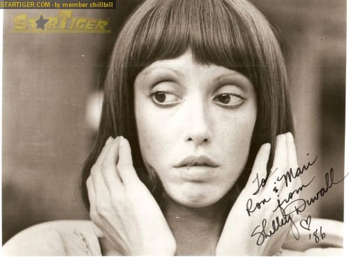 Shelley Duvall autograph collection entry at StarTiger