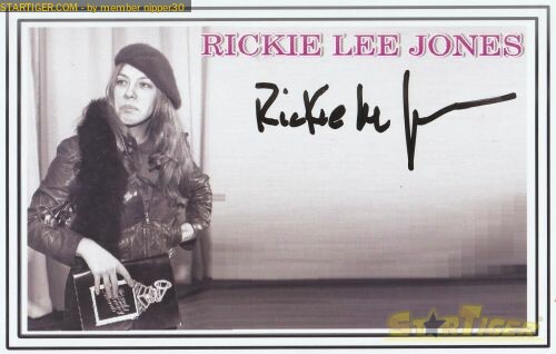 Rickie Lee Jones autograph collection entry at StarTiger