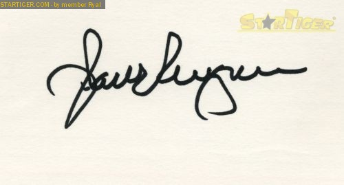 Jane Wyman autograph collection entry at StarTiger