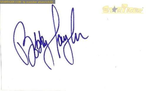 Bobby Taylor Autograph Collection Entry At Startiger