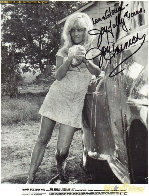 Joy Harmon autograph collection entry at StarTiger