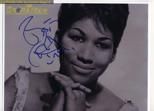 Aretha Franklin autograph collection entry at StarTiger