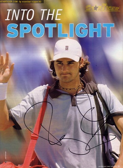 Roger Federer autograph collection entry at StarTiger