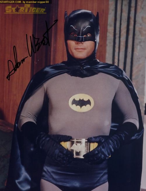 Adam West autograph collection entry at StarTiger