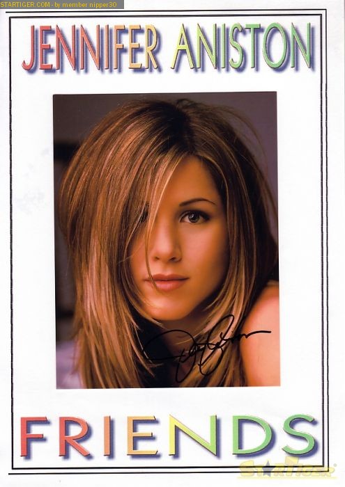 Jennifer Aniston autograph collection entry at StarTiger