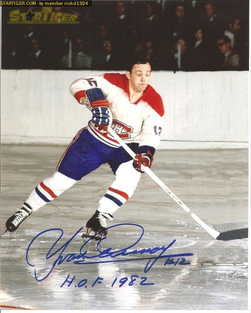 Yvan Cournoyer autograph collection entry at StarTiger