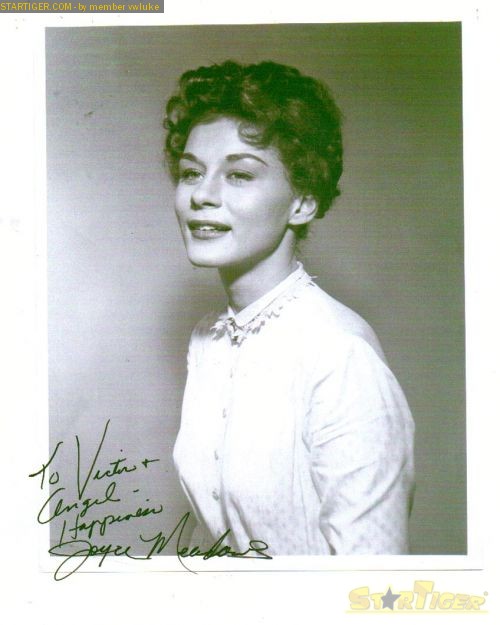 Joyce Meadows autograph collection entry at StarTiger