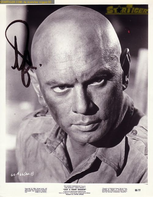 Yul Brynner autograph collection entry at StarTiger