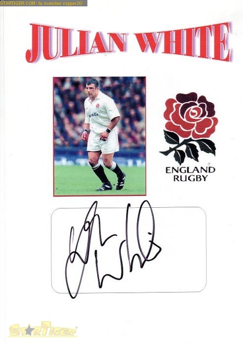 Julian White autograph collection entry at StarTiger