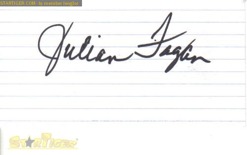 Julian Fagan Autograph Collection Entry At Startiger