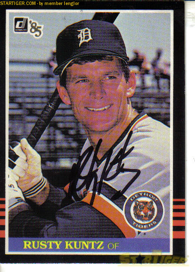 Rusty Kuntz autograph collection entry at StarTiger