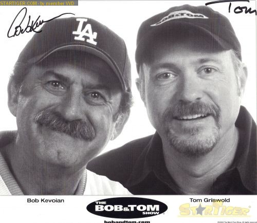 The Bob & Tom Show autograph collection entry at StarTiger