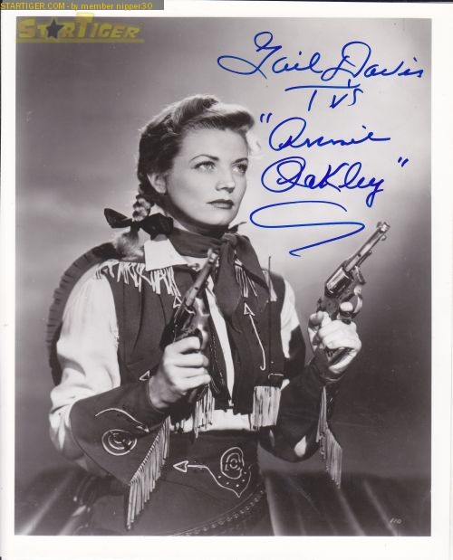 Gail Davis autograph collection entry at StarTiger