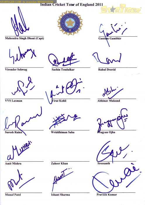 sachin tendulkar signature