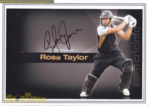 Ross Taylor autograph collection entry at StarTiger