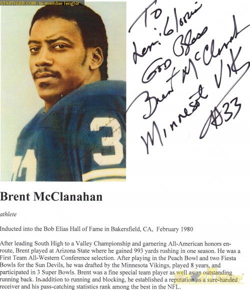 Brent Mcclanahan Autograph Collection Entry At Startiger