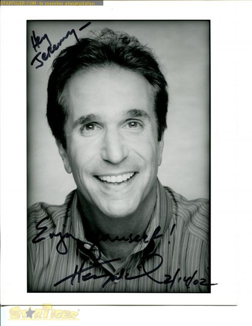 Henry Winkler autograph collection entry at StarTiger