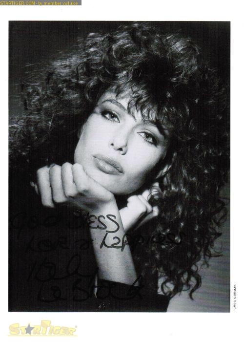 Kelly LeBrock autograph collection entry at StarTiger