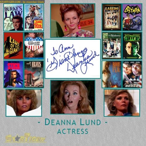 Deanna Lund autograph collection entry at StarTiger