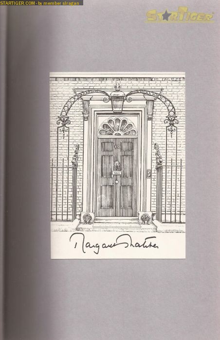 Margaret Thatcher Autograph Collection Entry At Startiger