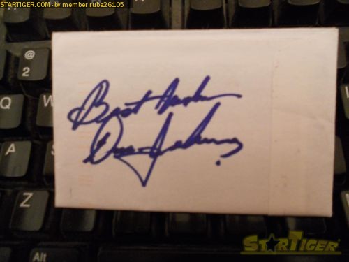 Don Johnson autograph collection entry at StarTiger