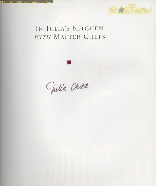 Julia Child autograph collection entry at StarTiger