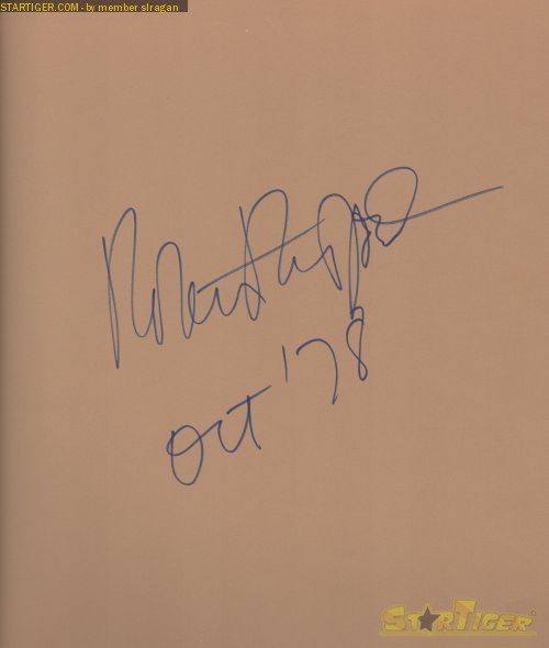 Robert Redford autograph collection entry at StarTiger