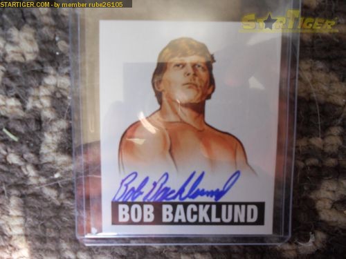 Bob Backlund autograph collection entry at StarTiger