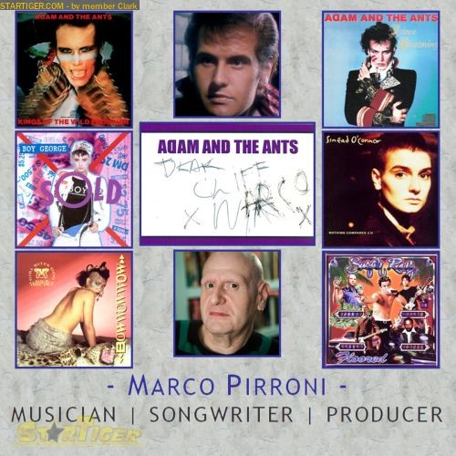 Marco Pirroni autograph collection entry at StarTiger