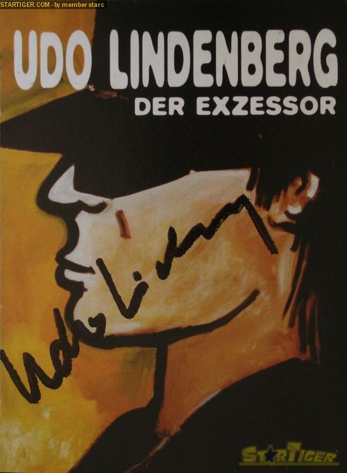 Udo Lindenberg autograph collection entry at StarTiger