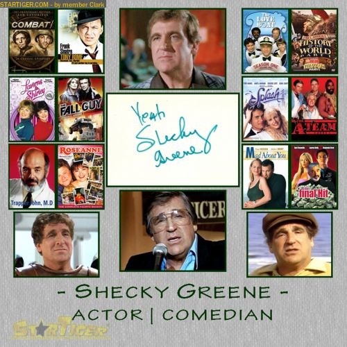 Shecky Greene autograph collection entry at StarTiger