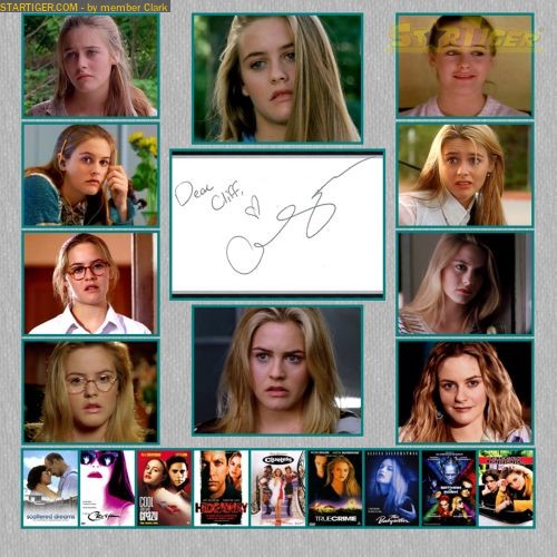 Alicia Silverstone autograph collection entry at StarTiger