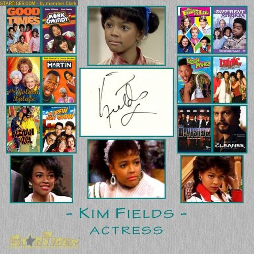 Kim Fields autograph collection entry at StarTiger