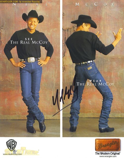 NEAL MCCOY COUNTRY MUSIC SINGER Advertising Wrangler Jeans Wear the Real  McCoy