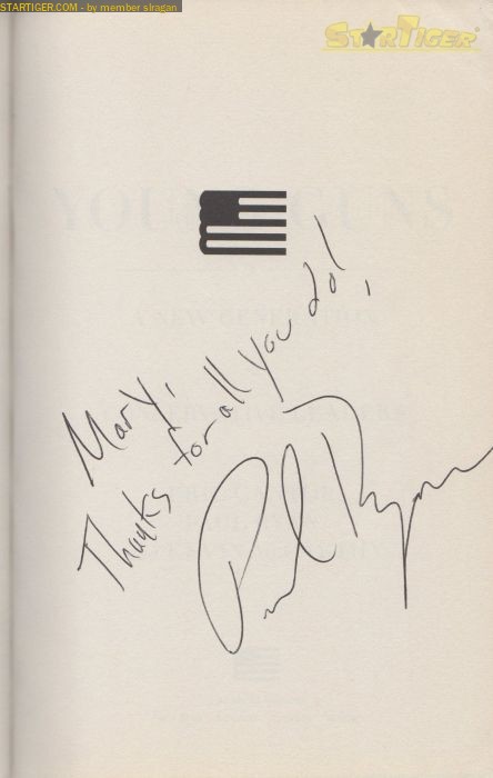 Paul Ryan autograph collection entry at StarTiger