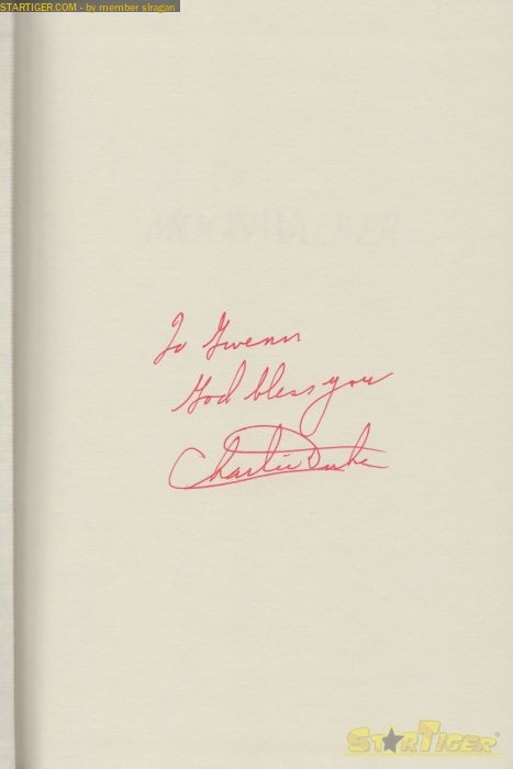 Charlie M. Duke, Jr. Autograph Collection Entry At Startiger