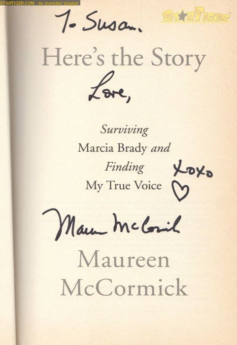 Maureen McCormick autograph collection entry at StarTiger