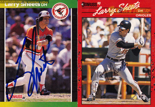 Larry Sheets autograph collection entry at StarTiger