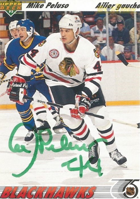 Mike Peluso autograph collection entry at StarTiger