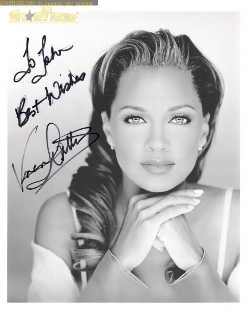 Vanessa Williams autograph collection entry at StarTiger