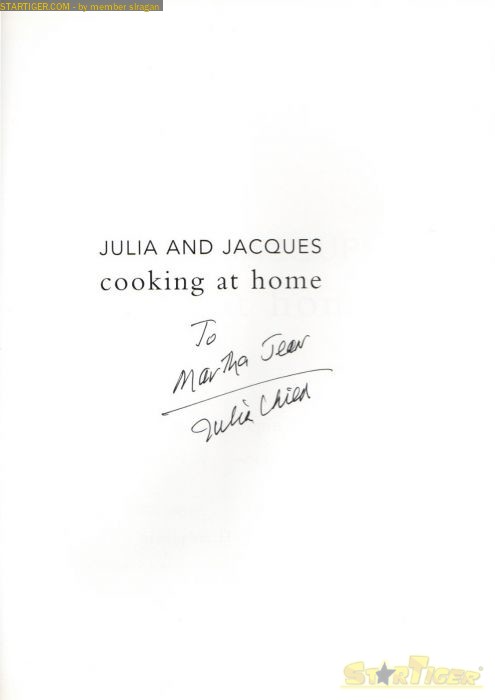 Julia Child autograph collection entry at StarTiger