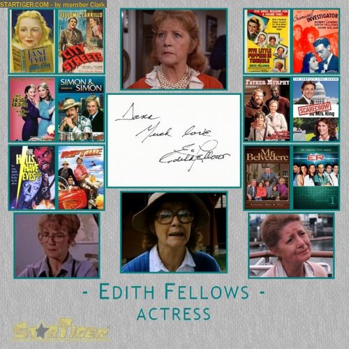 Edith Fellows autograph collection entry at StarTiger