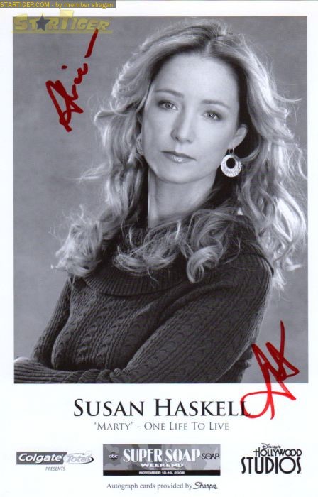 Susan Haskell autograph collection entry at StarTiger